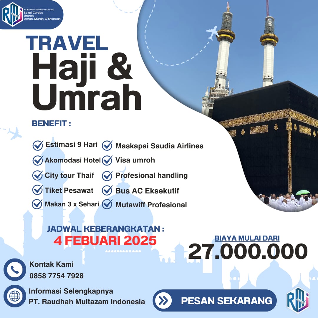 Umroh 9 Hari 4 February 2024