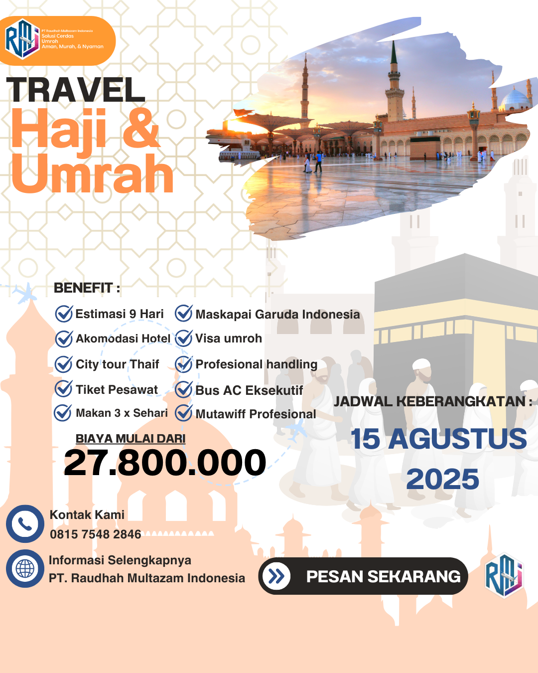 PROGRAM UMROH 9D 15/08/2025 - BY Garuda Indonesia