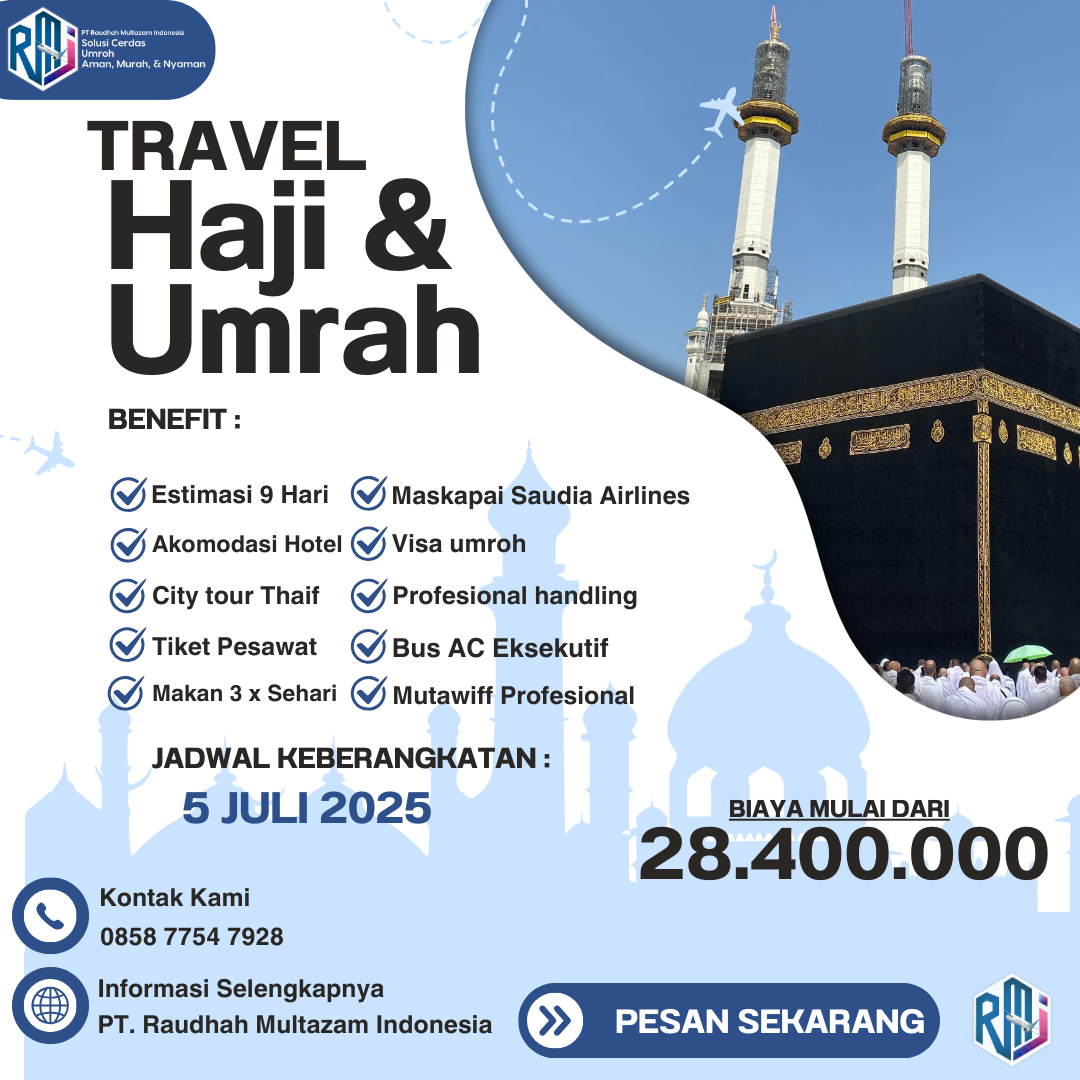 PROGRAM UMROH 9D 05/07/2025 - BY Saudia Airlines