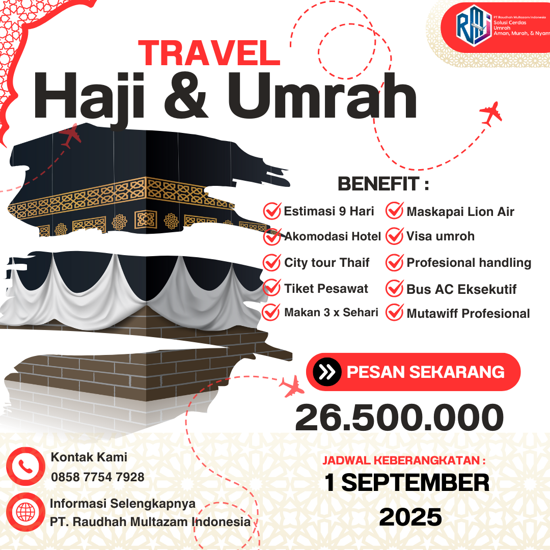 PROGRAM UMROH 9D 01/09/2025 - BY Lion Air Lines