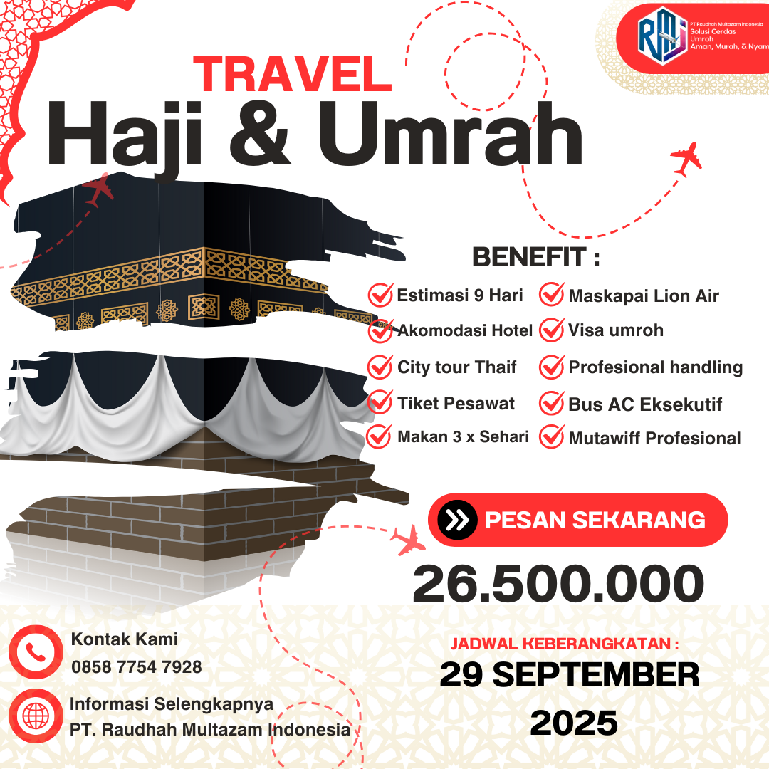 PROGRAM UMROH 9D 29/09/2025 - BY Lion Air Lines